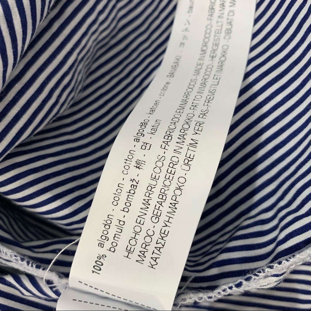 Zara Girls Striped Ruffle Button Front Shirt - Picture 6 of 10